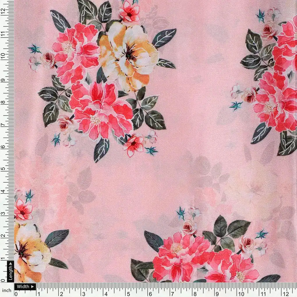 Colorful Floral Peach-Base Digital Printed Fabric – js 0 0ta07199p3 110 colorful floral peach base digital printed fabric 4