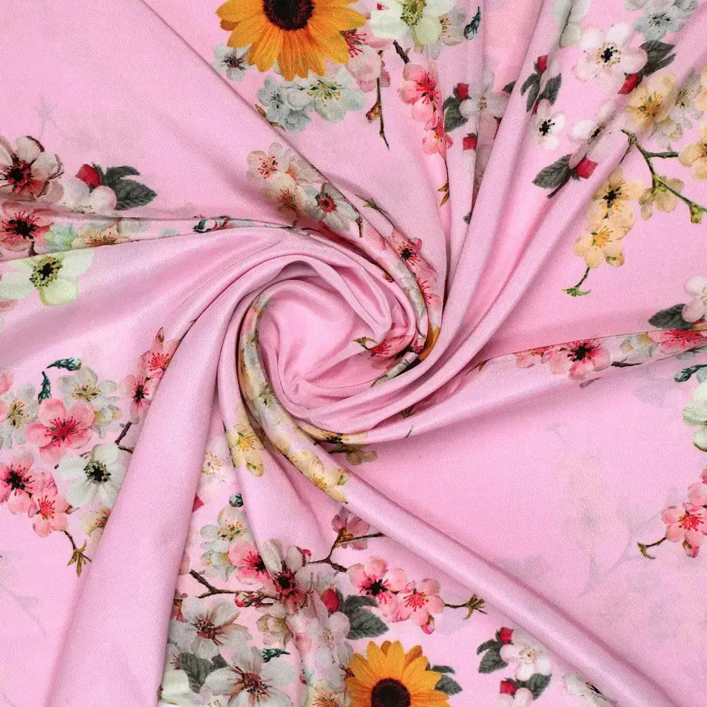 Beautiful Floral Vine Pink Base Digital Printed Fabric – js 0 0ta7140p6 110 beautiful floral vine pink base digital printed fabric 1