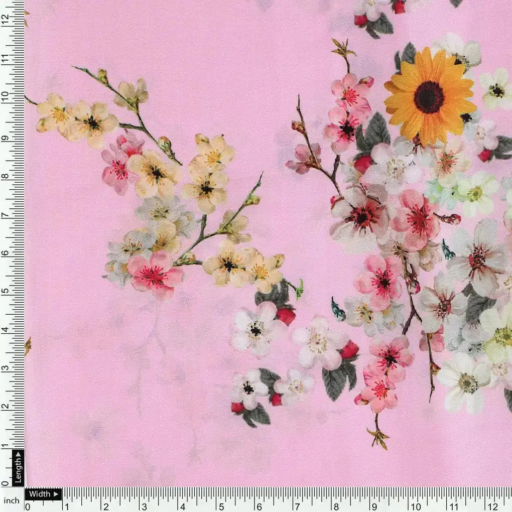 Beautiful Floral Vine Pink Base Digital Printed Fabric – js 0 0ta7140p6 110 beautiful floral vine pink base digital printed fabric 4