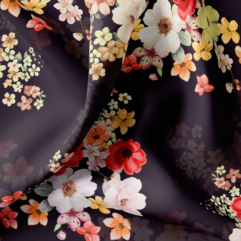 Colorful Floral Black Base Digital Printed Fabric – js 0 0ta7198 110 colorful floral black base digital printed fabric 1