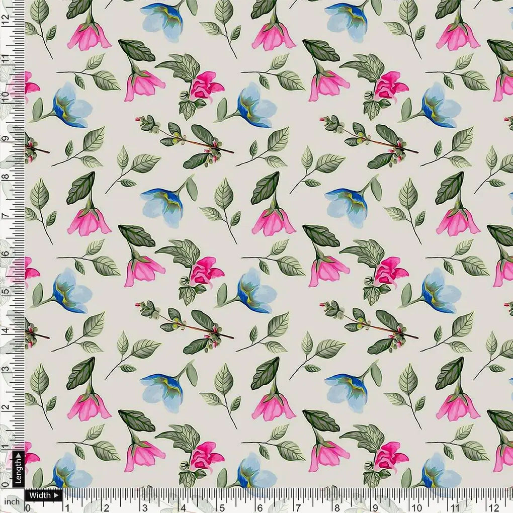 Flower With Olive Leaf Digital Printed Fabric – js 0 ma0109 110 flower with olive leaf digital printed fabric 4