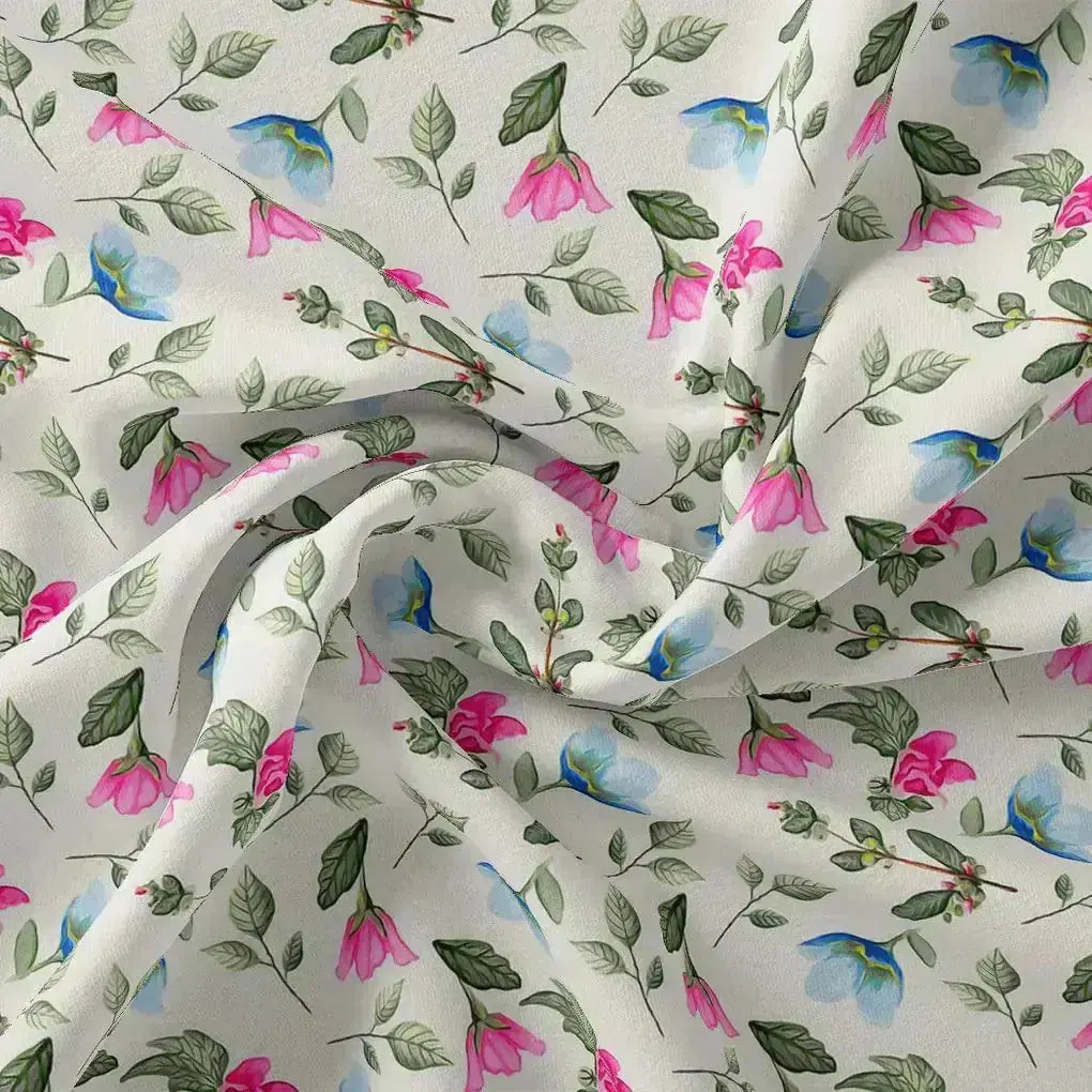 Flower With Olive Leaf Digital Printed Fabric - Japan Satin – js 0 ma0109 110 flower with olive leaf digital printed fabric japan satin 1
