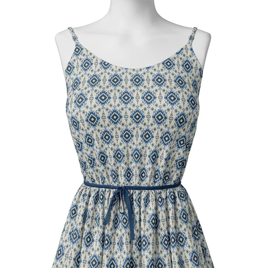 Tiny Blue Medallion Motif Digital Printed Fabric – js 0 ma012738 110 tiny blue medallion motif digital printed fabric 2