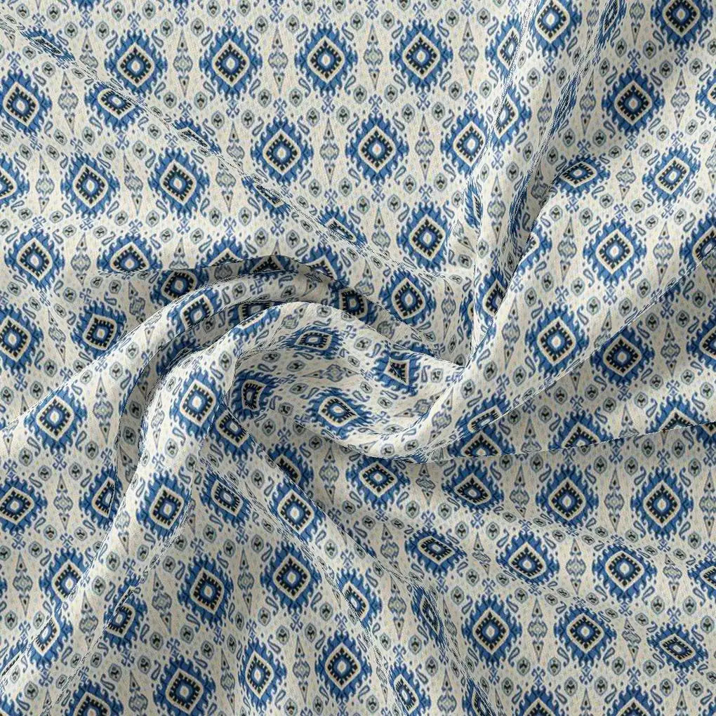 Tiny Blue Medallion Motif Digital Printed Fabric – js 0 ma012738 110 tiny blue medallion motif digital printed fabric 3