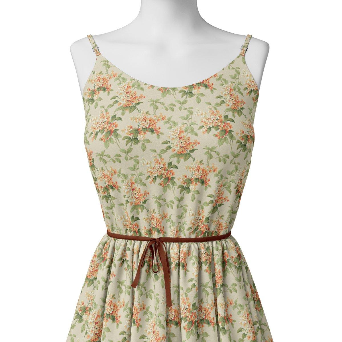 Painted Orange Flower Chintz Digital Printed Fabric – js 0 ma013660 110 painted orange flower chintz digital printed fabric 2