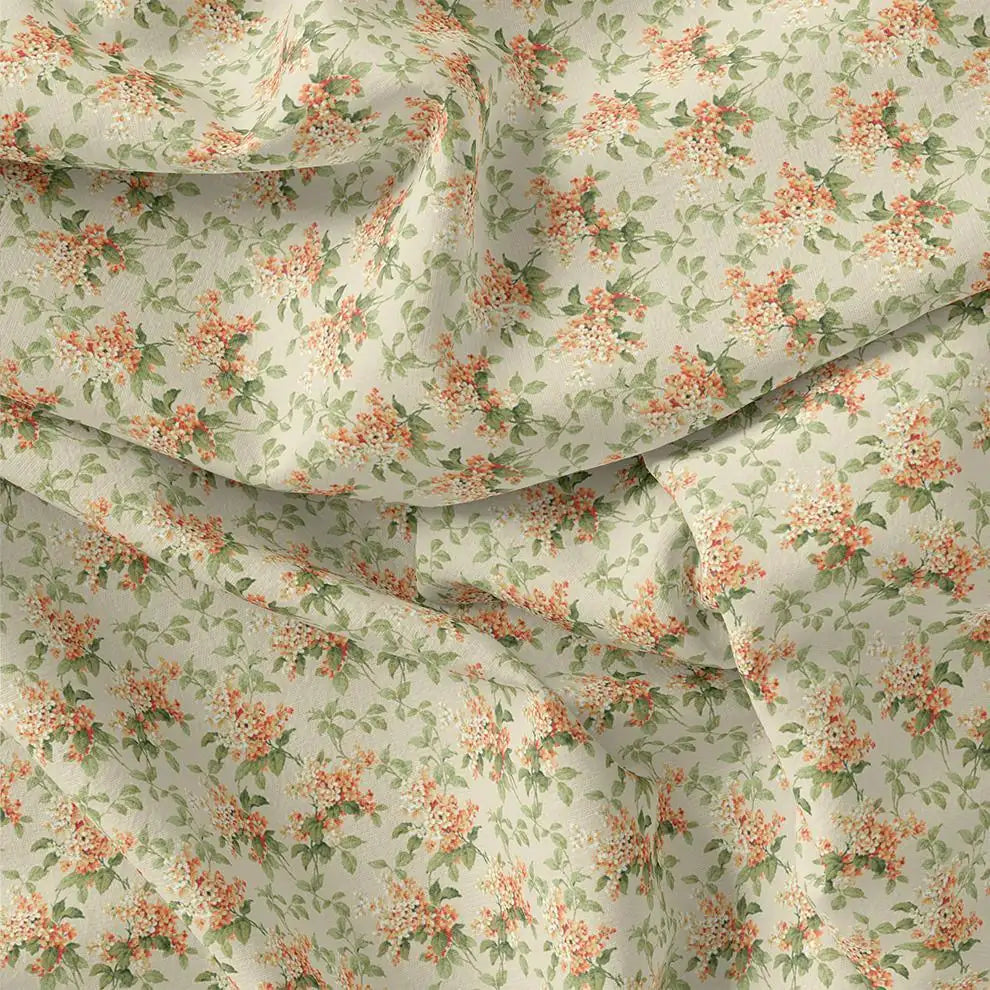 Painted Orange Flower Chintz Digital Printed Fabric – js 0 ma013660 110 painted orange flower chintz digital printed fabric 3