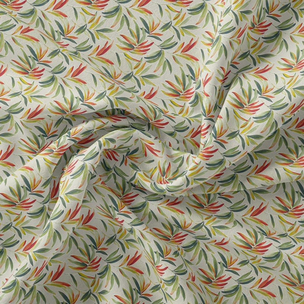 Hand Painted Leaves Allover Digital Printed Fabric - FAB VOGUE Studio®