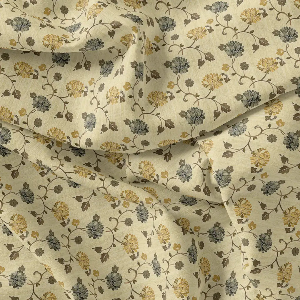 Lovely Chrysanthemum Golden With Hemlock Flower Digital Printed Fabric – js 0 ma014341 110 lovely chrysanthemum golden with hemlock flower digital printed fabric 3