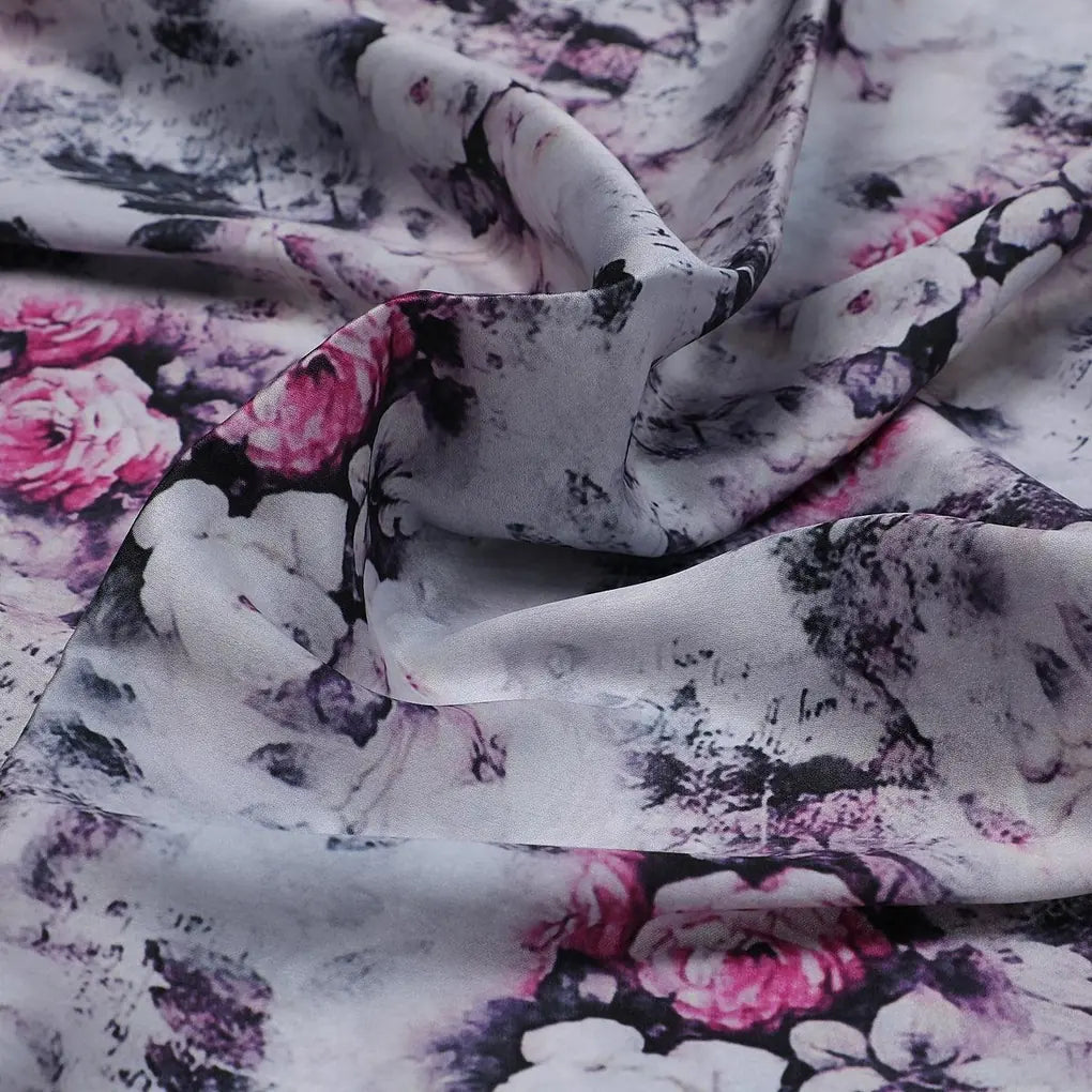 Vintage Floral Art Collection Digital Printed Fabric - Japan Satin – js 0 ma015211 110 vintage floral art collection digital printed fabric japan satin 3