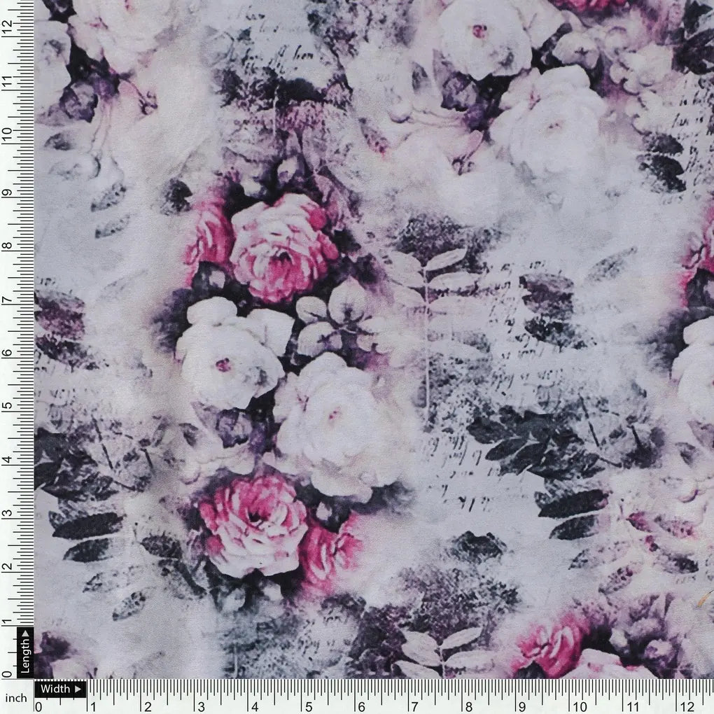 Vintage Floral Art Collection Digital Printed Fabric - Japan Satin – js 0 ma015211 110 vintage floral art collection digital printed fabric japan satin 4