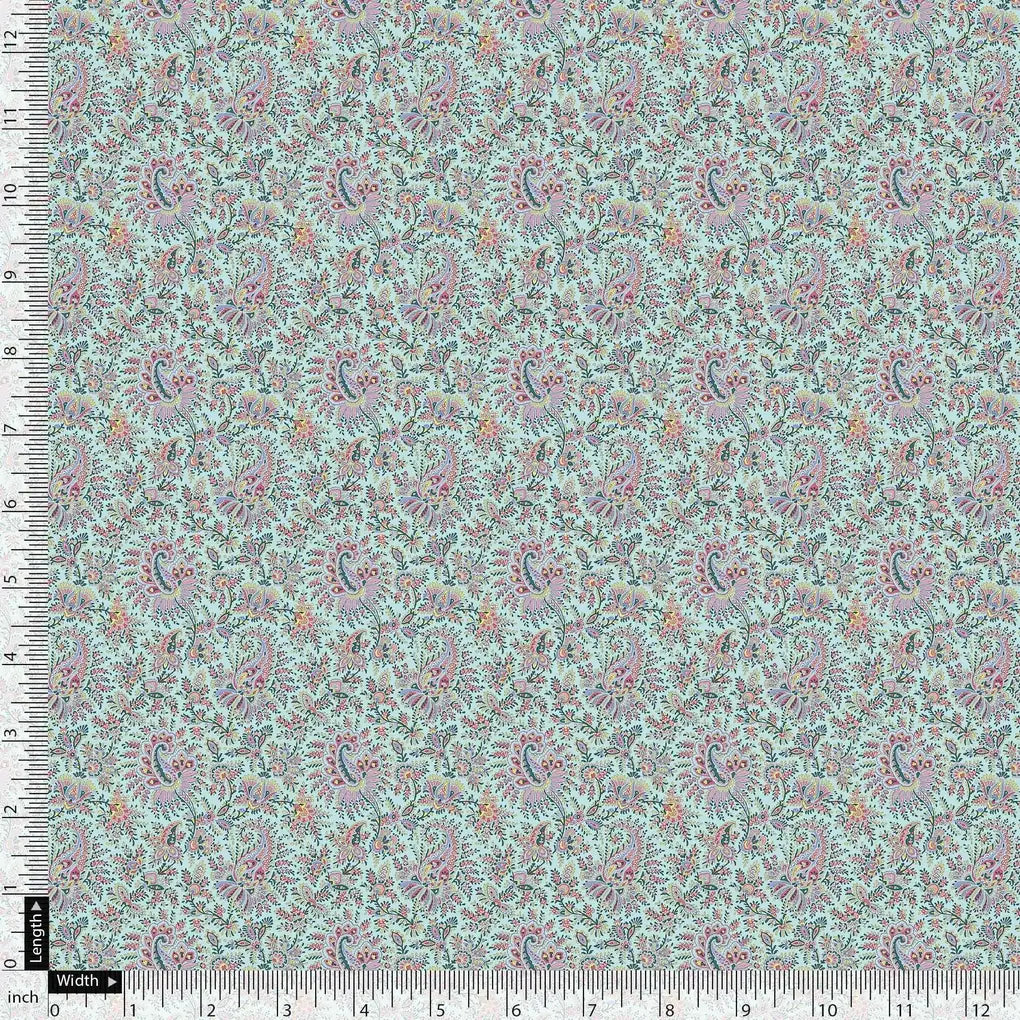 Tiny Western Leaves With Flower Digital Printed Fabric – js 0 ma015574 110 tiny western leaves with flower digital printed fabric 4