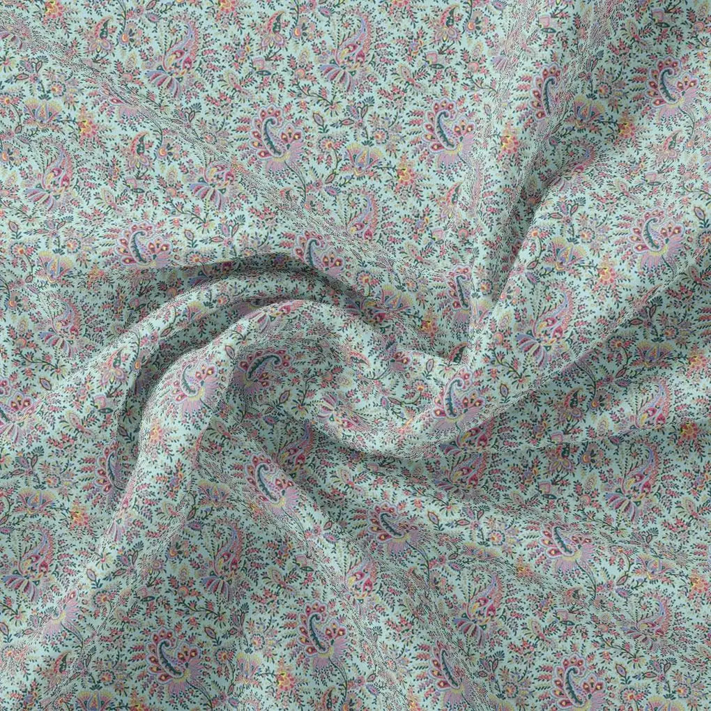Tiny Western Leaves With Flower Digital Printed Fabric – js 0 ma015574 110 tiny western leaves with flower digital printed fabric 5