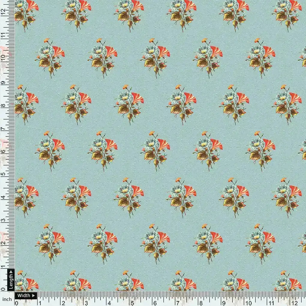 Vintage Flower Repeat Digital Printed Fabric - Japan Satin – js 0 ma0156 110 vintage flower repeat digital printed fabric japan satin 4