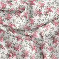 Tiny Daffodil Flower With Birch Leaves Digital Printed Fabric – js 0 ma016202 110 tiny daffodil flower with birch leaves digital printed fabric 3
