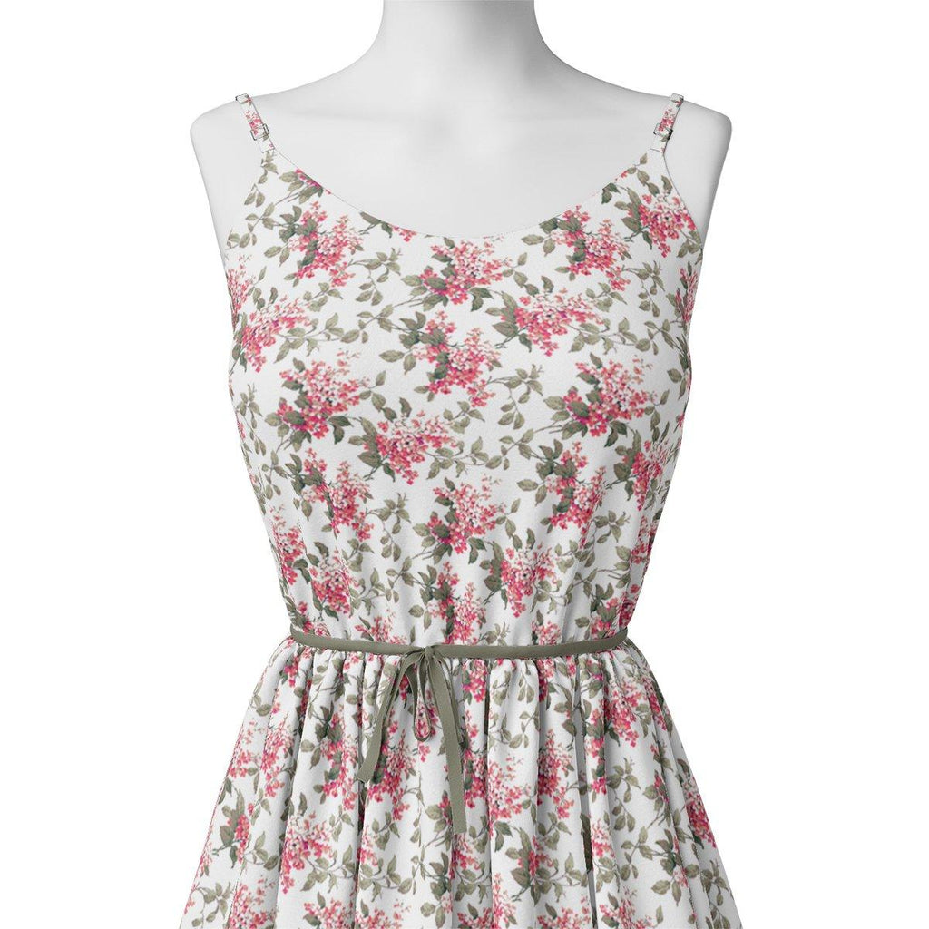 Tiny Daffodil Flower With Birch Leaves Digital Printed Fabric - Japan Satin – js 0 ma016202 110 tiny daffodil flower with birch leaves digital printed fabric japan satin 2