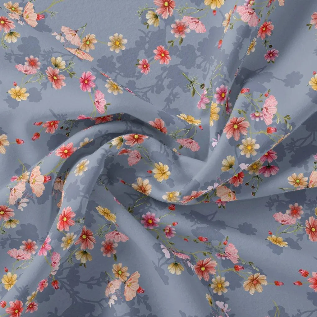 Colour Full Daisy With Spotted Background Digital Printed Fabric – js 0 ma016817 110 colour full daisy with spotted background digital printed fabric 1