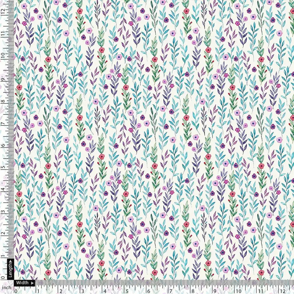 Tiny Multicolour Leaves With Tiny Flower Digital Printed Fabric – js 0 ma017710 110 tiny multicolour leaves with tiny flower digital printed fabric 4