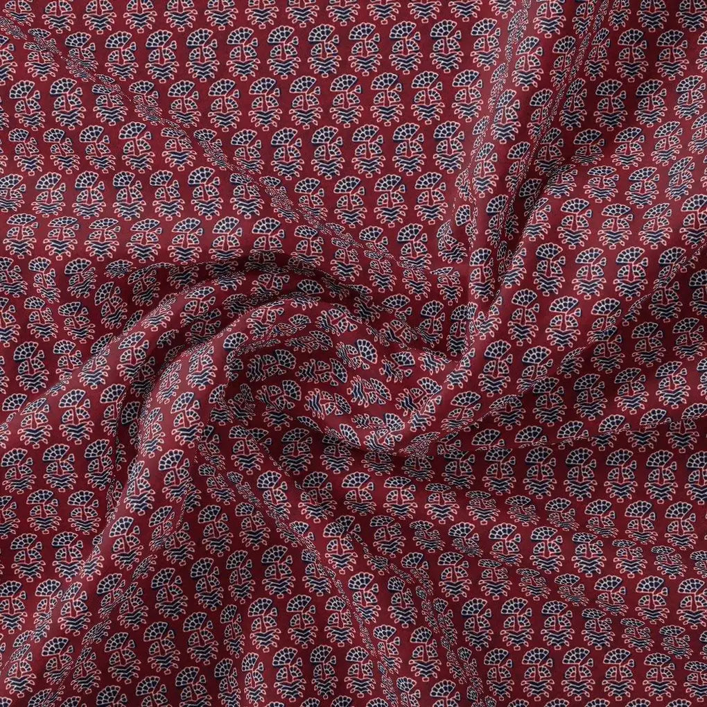 Decorative Flower Tree Redish Digital Printed Fabric – js 0 ma0182 110 decorative flower tree redish digital printed fabric 1