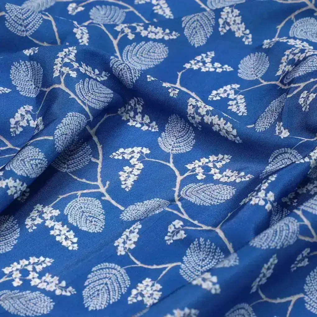 White Jasud Flower With Stalk Digital Printed Fabric - Japan Satin – js 0 ma02863p3 110 white jasud flower with stalk digital printed fabric japan satin 3