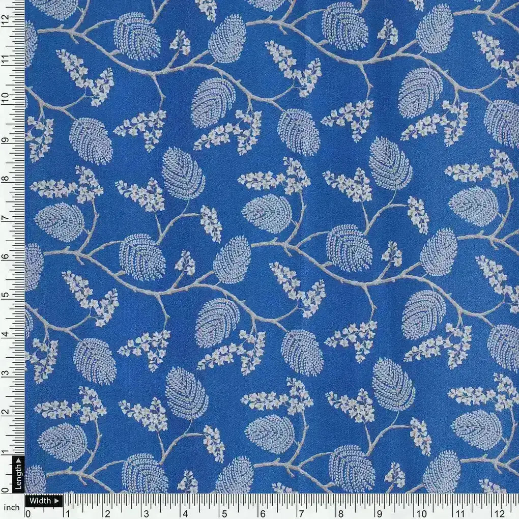 White Jasud Flower With Stalk Digital Printed Fabric - Japan Satin – js 0 ma02863p3 110 white jasud flower with stalk digital printed fabric japan satin 4