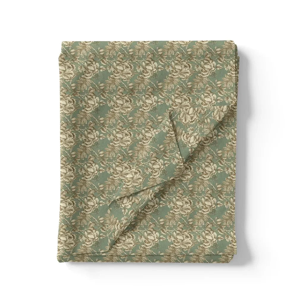 Golden Damask Leaves and Flower Digital Printed Fabric – js 0 ma02911 110 golden damask leaves and flower digital printed fabric 3