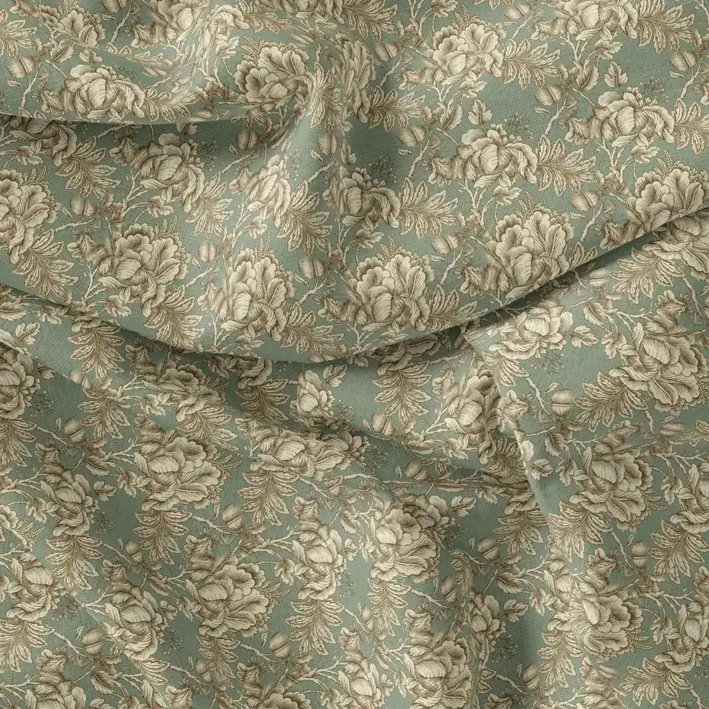 Golden Damask Leaves and Flower Digital Printed Fabric – js 0 ma02911 110 golden damask leaves and flower digital printed fabric 4