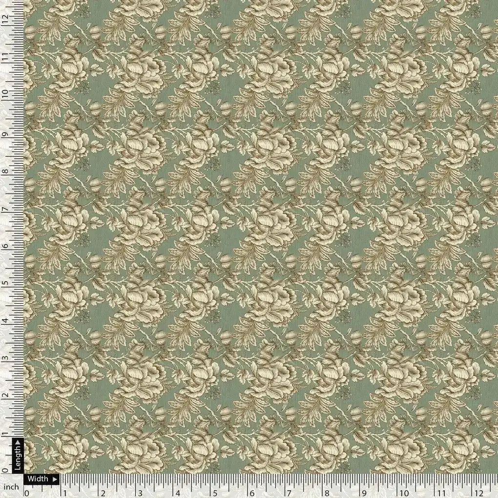 Golden Damask Leaves and Flower Digital Printed Fabric – js 0 ma02911 110 golden damask leaves and flower digital printed fabric 5
