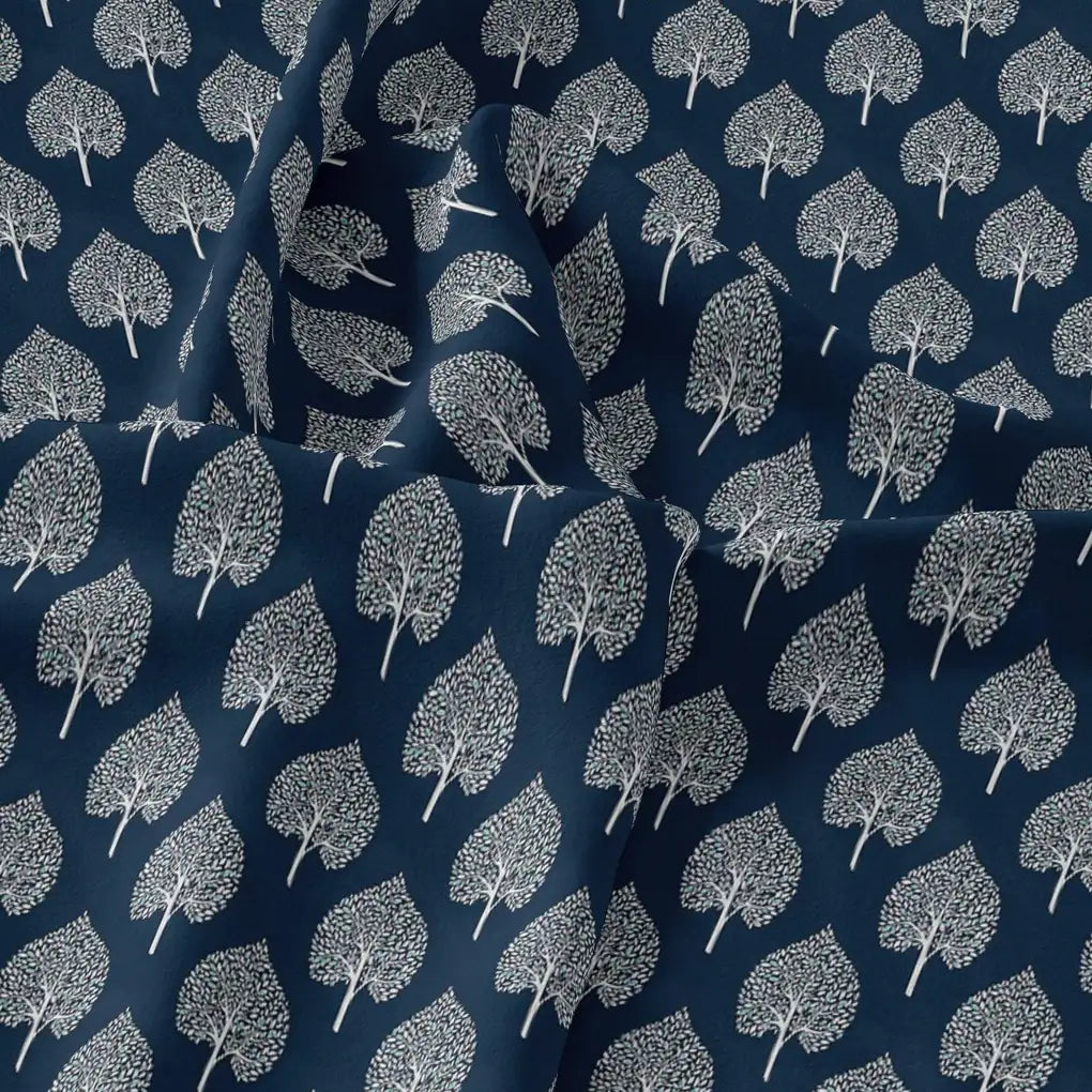 Stylized Mepal Leaf Motif Digital Printed Fabric – js 0 ma02999 110 stylized mepal leaf motif digital printed fabric 3