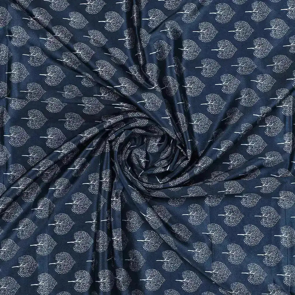 Stylized Mepal Leaf Motif Digital Printed Fabric - Japan Satin – js 0 ma02999 110 stylized mepal leaf motif digital printed fabric japan satin 1