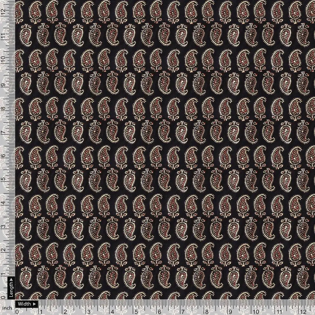 Paisley Seamless over Black Digital Printed Fabric – js 0 ma03067 110 paisley seamless over black digital printed fabric 4