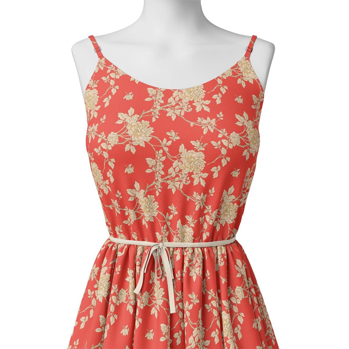 Flower Bunch On Dreamy Orange Digital Printed Fabric – js 0 ma03131p3 110 flower bunch on dreamy orange digital printed fabric 2