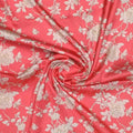 Flower Bunch On Dreamy Orange Digital Printed Fabric  - Japan Satin – js 0 ma03131p3 110 flower bunch on dreamy orange digital printed fabric japan satin 1