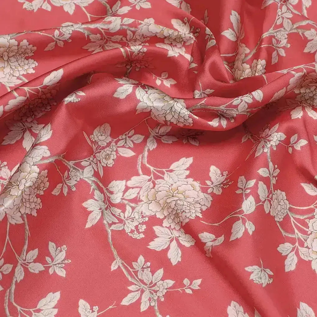 Flower Bunch On Dreamy Orange Digital Printed Fabric  - Japan Satin – js 0 ma03131p3 110 flower bunch on dreamy orange digital printed fabric japan satin 3