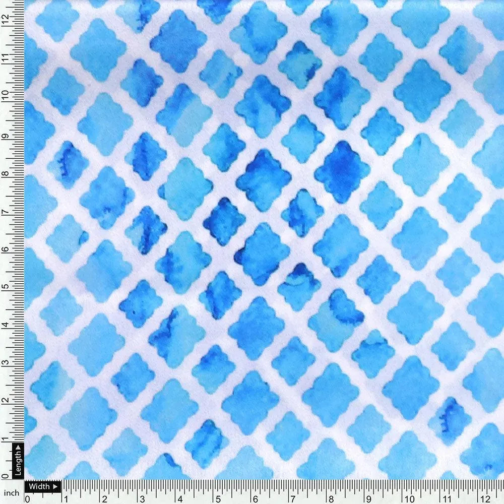 Blue Lattice Lovely Seamless Digital Printed Fabric - Japan Satin – js 0 ma0314p3 110 blue lattice lovely seamless digital printed fabric japan satin 4