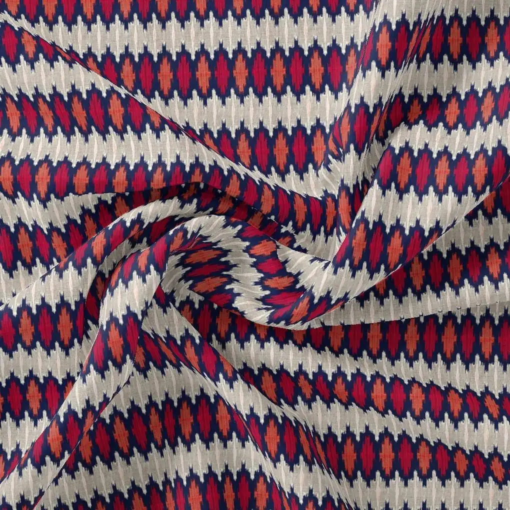 Morden Multicolour Ikat Repeat Digital Printed Fabric – js 0 ma03175 110 morden multicolour ikat repeat digital printed fabric 1