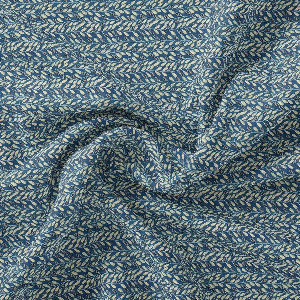 Beautiful Valley Of Leaves With Blue Digital Printed Fabric – js 0 ma0323 110 beautiful valley of leaves with blue digital printed fabric 1