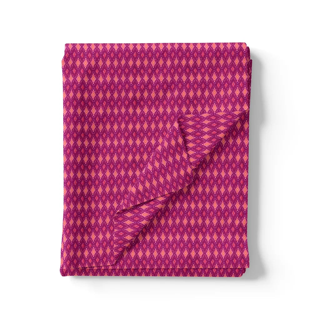 Classic Multi Pattern Ikat Pink Colour Digital Printed Fabric – js 0 ma03331 110 classic multi pattern ikat pink colour digital printed fabric 3