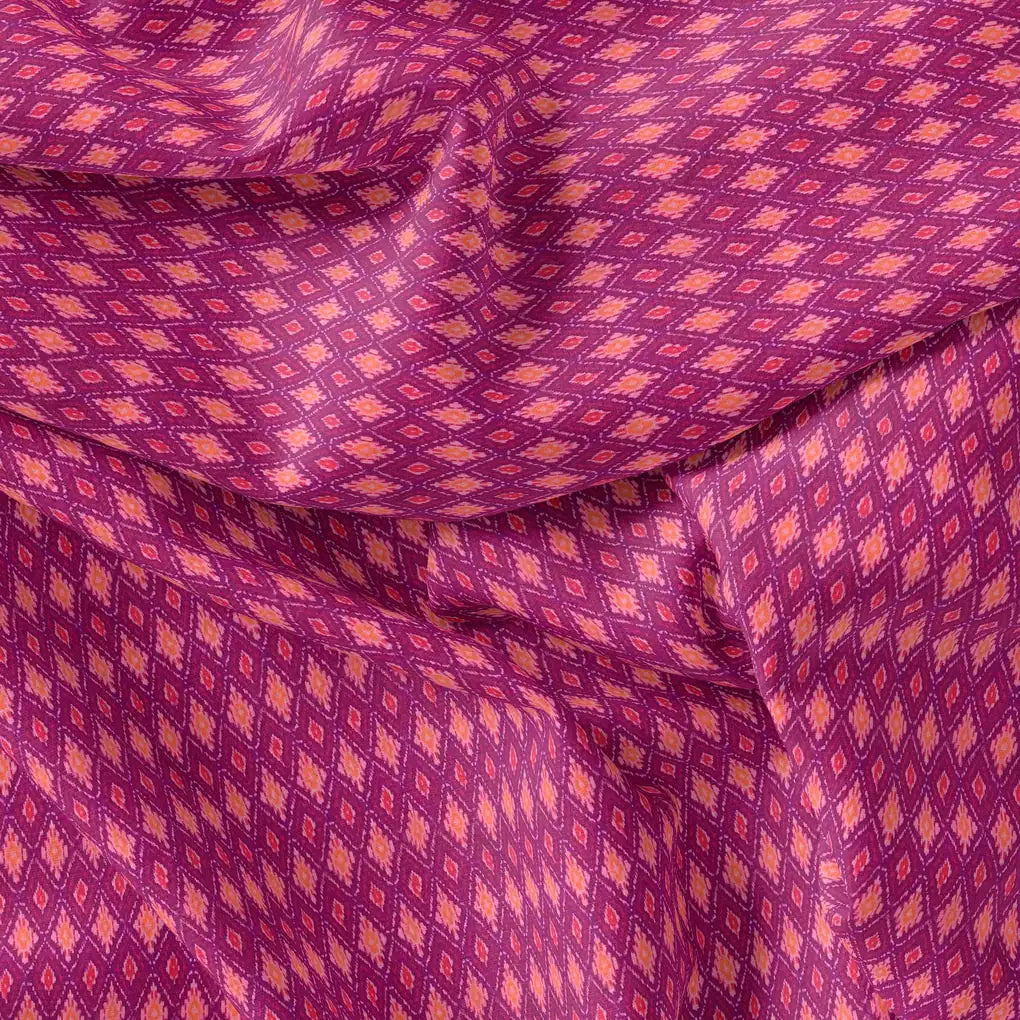 Classic Multi Pattern Ikat Pink Colour Digital Printed Fabric – js 0 ma03331 110 classic multi pattern ikat pink colour digital printed fabric 4