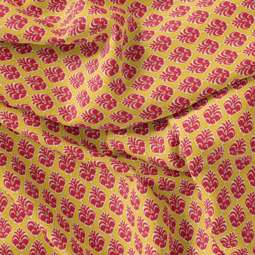 Stylish Red Fleur-de-lis Yellow Flower Digital Printed Fabric – js 0 ma03417 110 stylish red fleur de lis yellow flower digital printed fabric 4