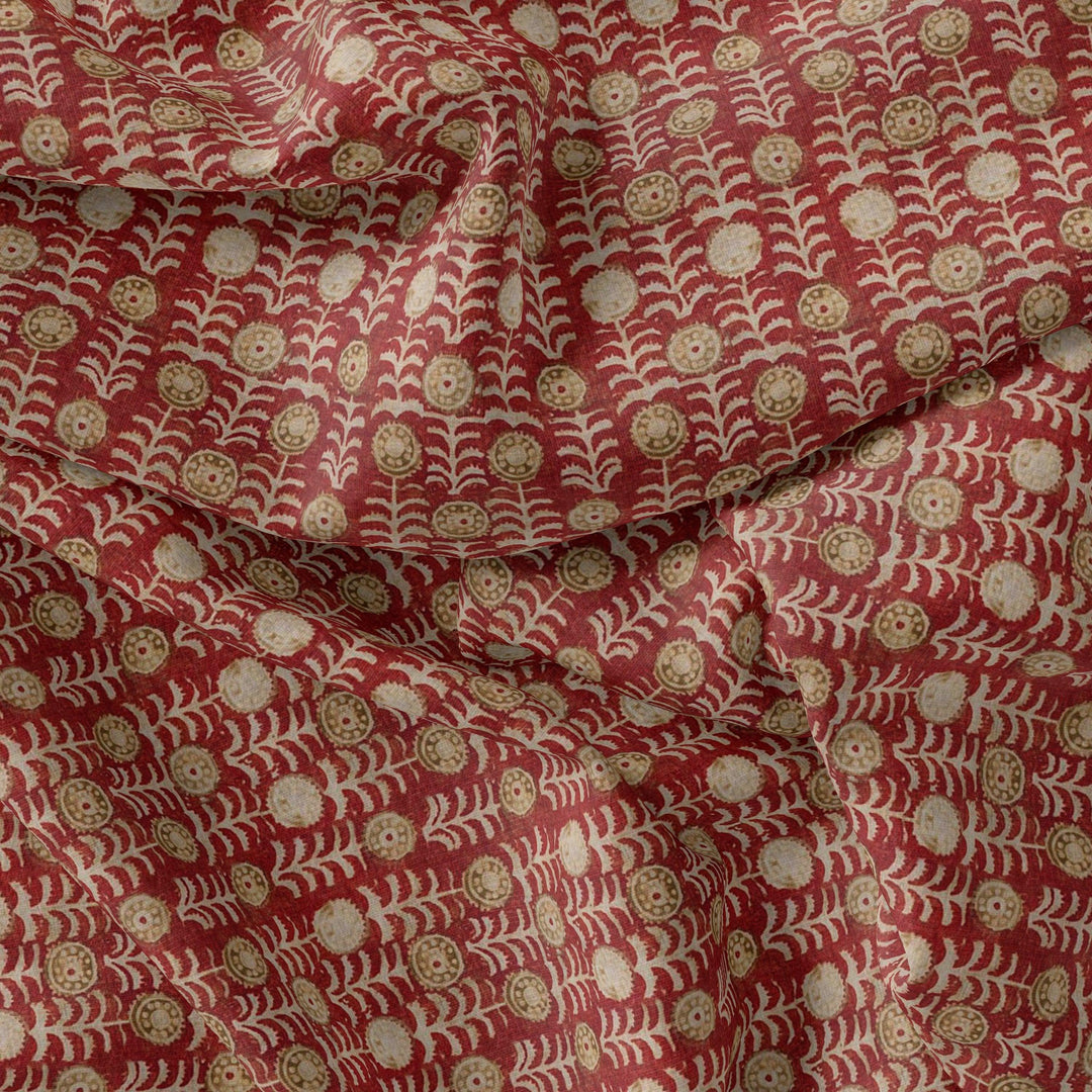 Vintage Sunflower Repeat Digital Printed Fabric - Japan Satin - FAB VOGUE Studio®