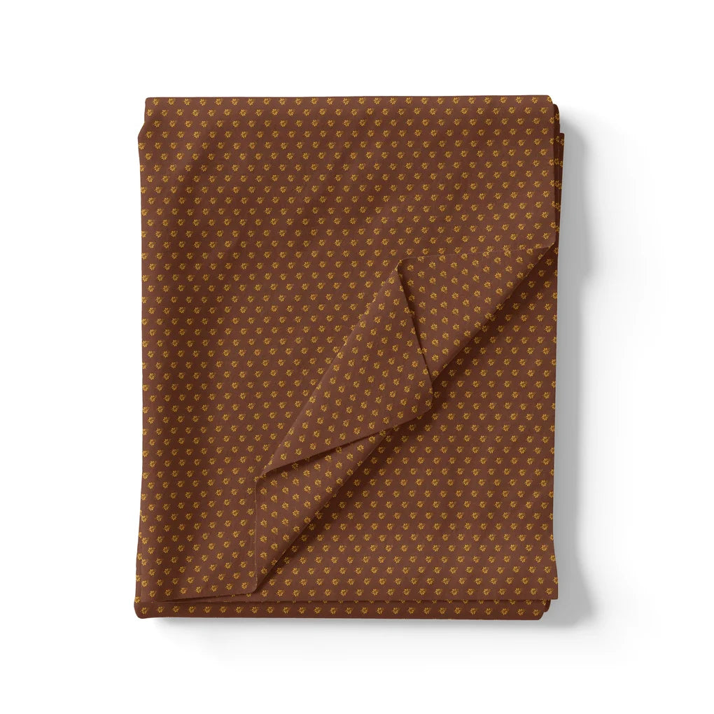 Tiny Lily Dark Brown Colour Background Digital Printed Fabric – js 0 ma0353 110 tiny lily dark brown colour background digital printed fabric 3