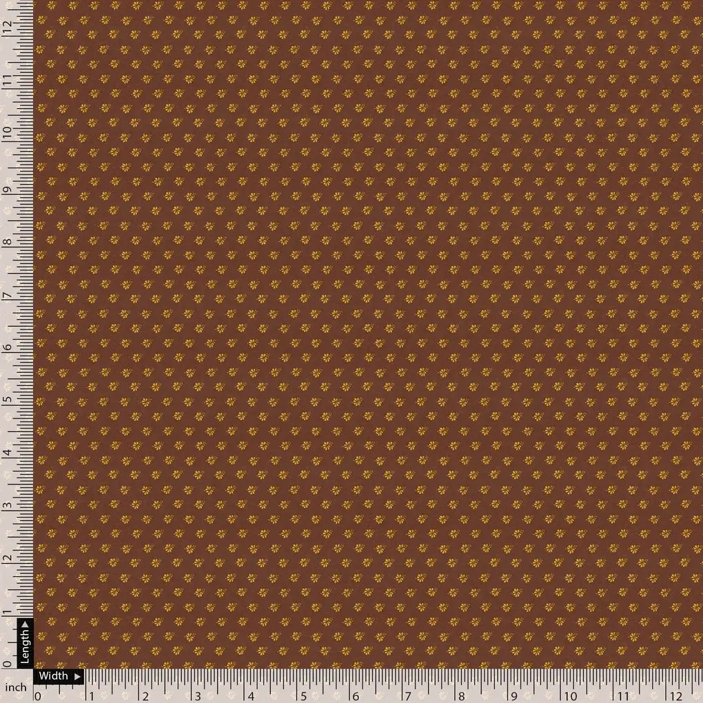 Tiny Lily Dark Brown Colour Background Digital Printed Fabric – js 0 ma0353 110 tiny lily dark brown colour background digital printed fabric 4