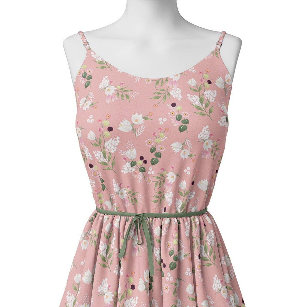 Ditsy Print On Peach Digital Printed Fabric – js 0 ma04390 110 ditsy print on peach digital printed fabric 2