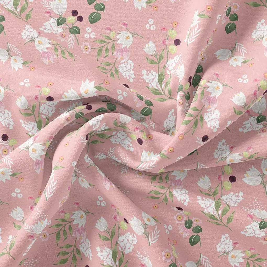 Ditsy Print On Peach Digital Printed Fabric – js 0 ma04390 110 ditsy print on peach digital printed fabric 3