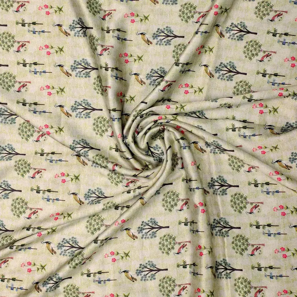 Pista Chinoiserie With Birds Digital Printed Fabric - Japan Satin – js 0 ma04430 110 pista chinoiserie with birds digital printed fabric japan satin 1