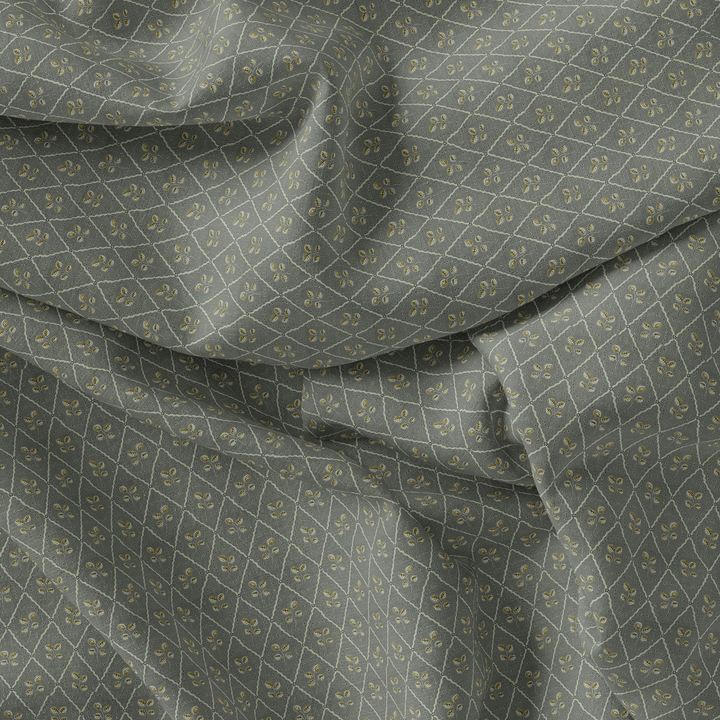 Rhombus Inside Entire Leaf Digital Printed Fabric - FAB VOGUE Studio®