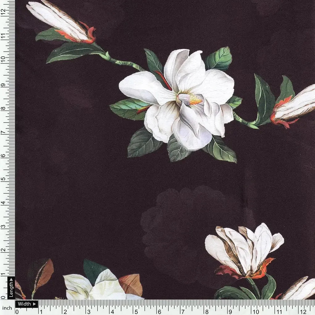 Big White Flower Repeat Digital Printed Fabric - Japan Satin – js 0 ma05154 110 big white flower repeat digital printed fabric japan satin 4