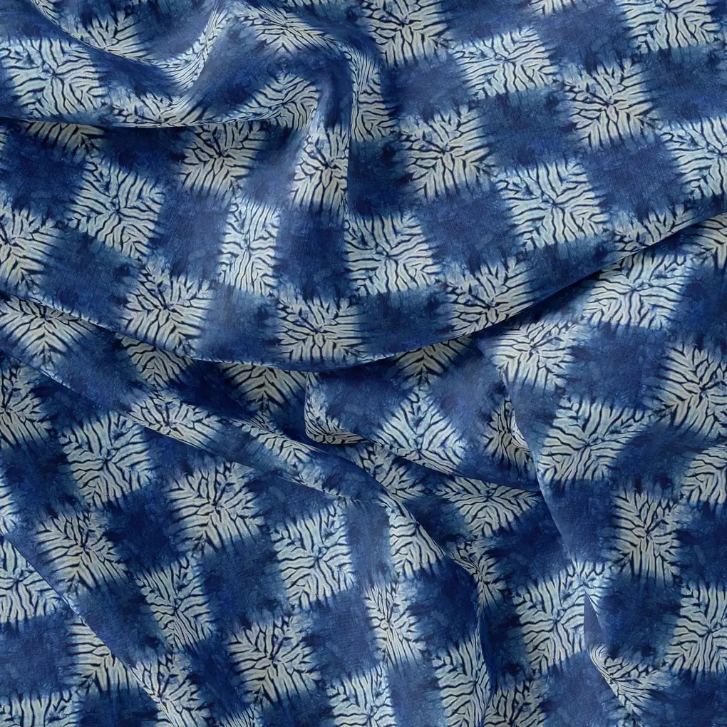 Flower Leaves With Blue Harlequin Digital Printed Fabric – js 0 ma0559 110 flower leaves with blue harlequin digital printed fabric 3