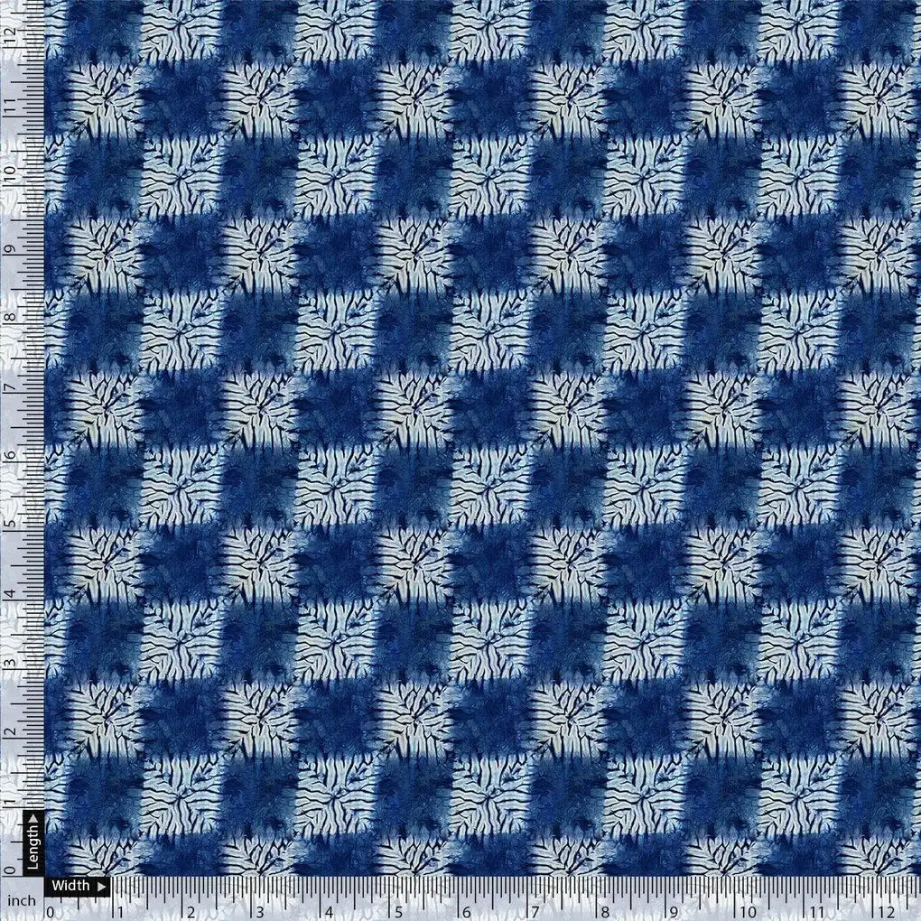 Flower Leaves With Blue Harlequin Digital Printed Fabric – js 0 ma0559 110 flower leaves with blue harlequin digital printed fabric 4