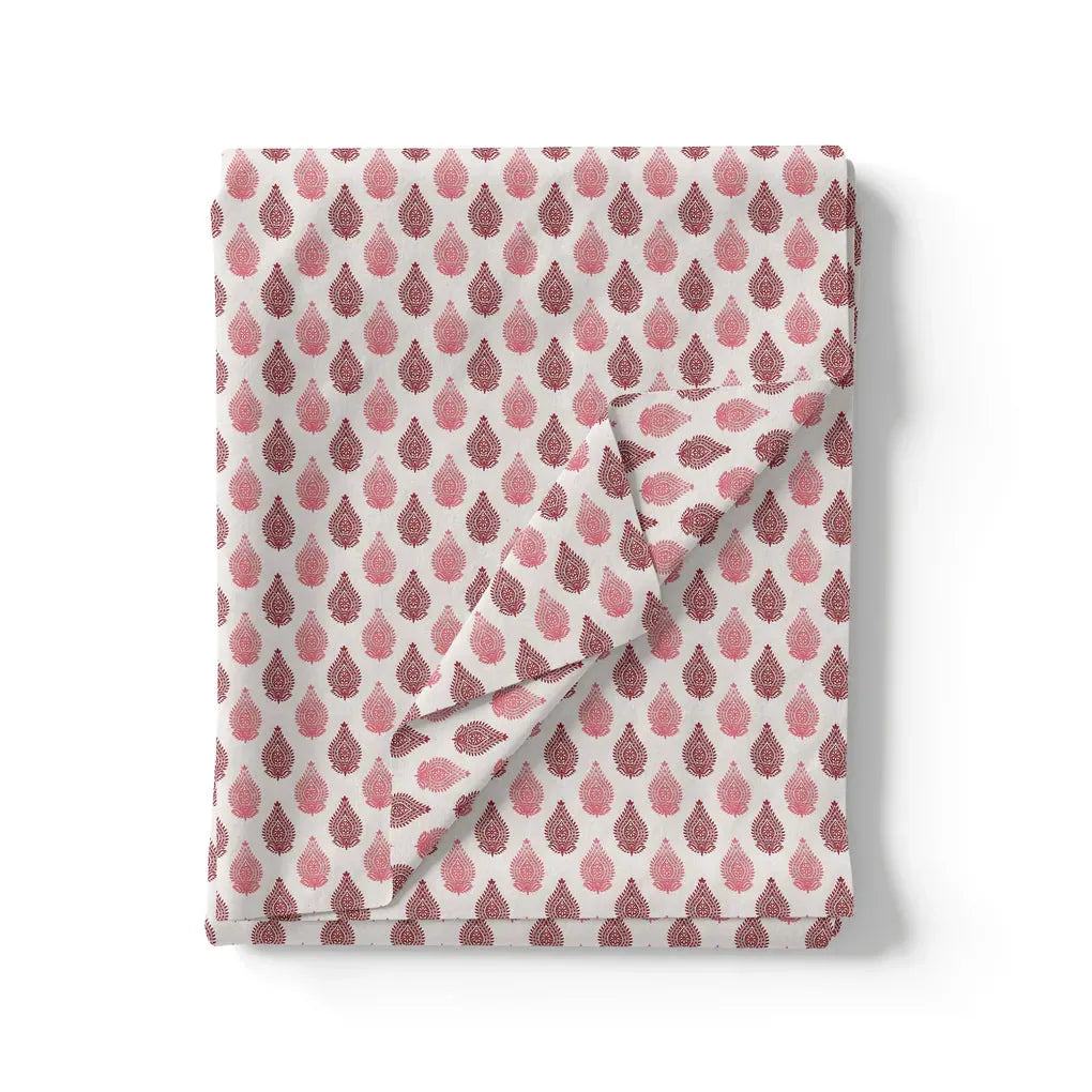 Lovely Pink And Brown Hand Block Leaves Digital Printed Fabric – js 0 ma0586 110 lovely pink and brown hand block leaves digital printed fabric 3